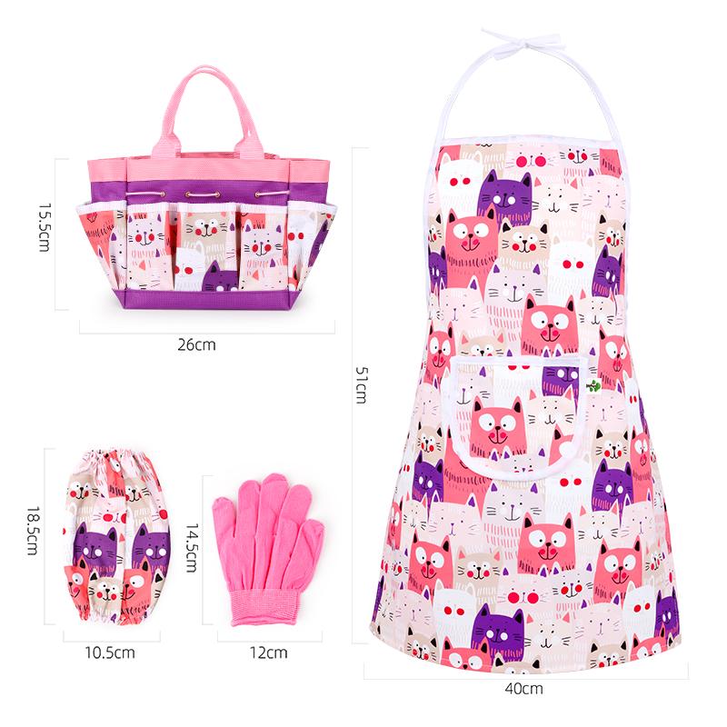 Дитячий ігровий набір інструментів для дачі Маленький садівник сумка-органайзер/фартух/лопатка 15 пр. Рожевий - фото 3 Дитячий ігровий набір інструментів для дачі Маленький садівник сумка-органайзер/фартух/лопатка 15 пр. Рожевий - фото 3