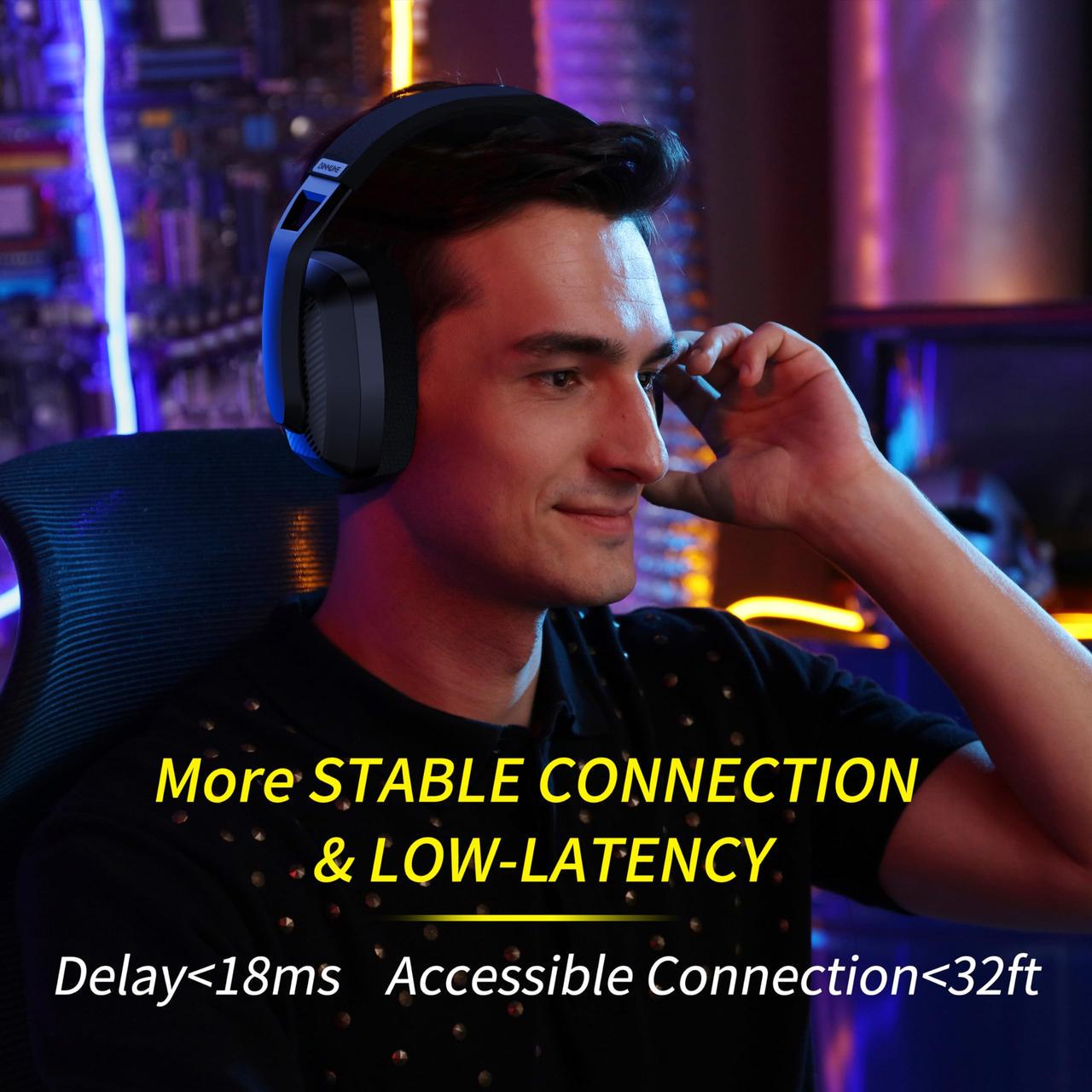 Навушники геймерські BINNUNE BW06 2,4GHz бездротові (2534012945) - фото 5