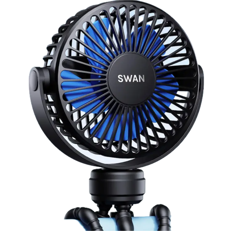 Вентилятор аккумуляторный для колясок Swan Черный