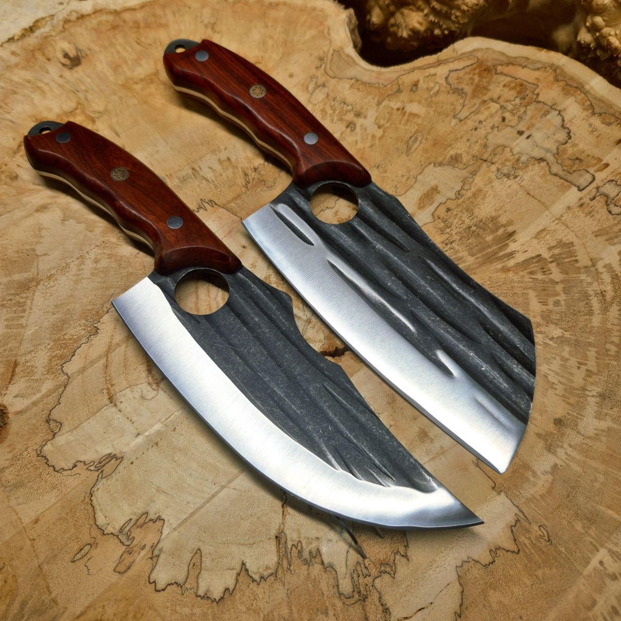 Нож шеф-топорик/нож отделочный универсальный ручки дерево 16,5 см/17,5 см (2675238990)