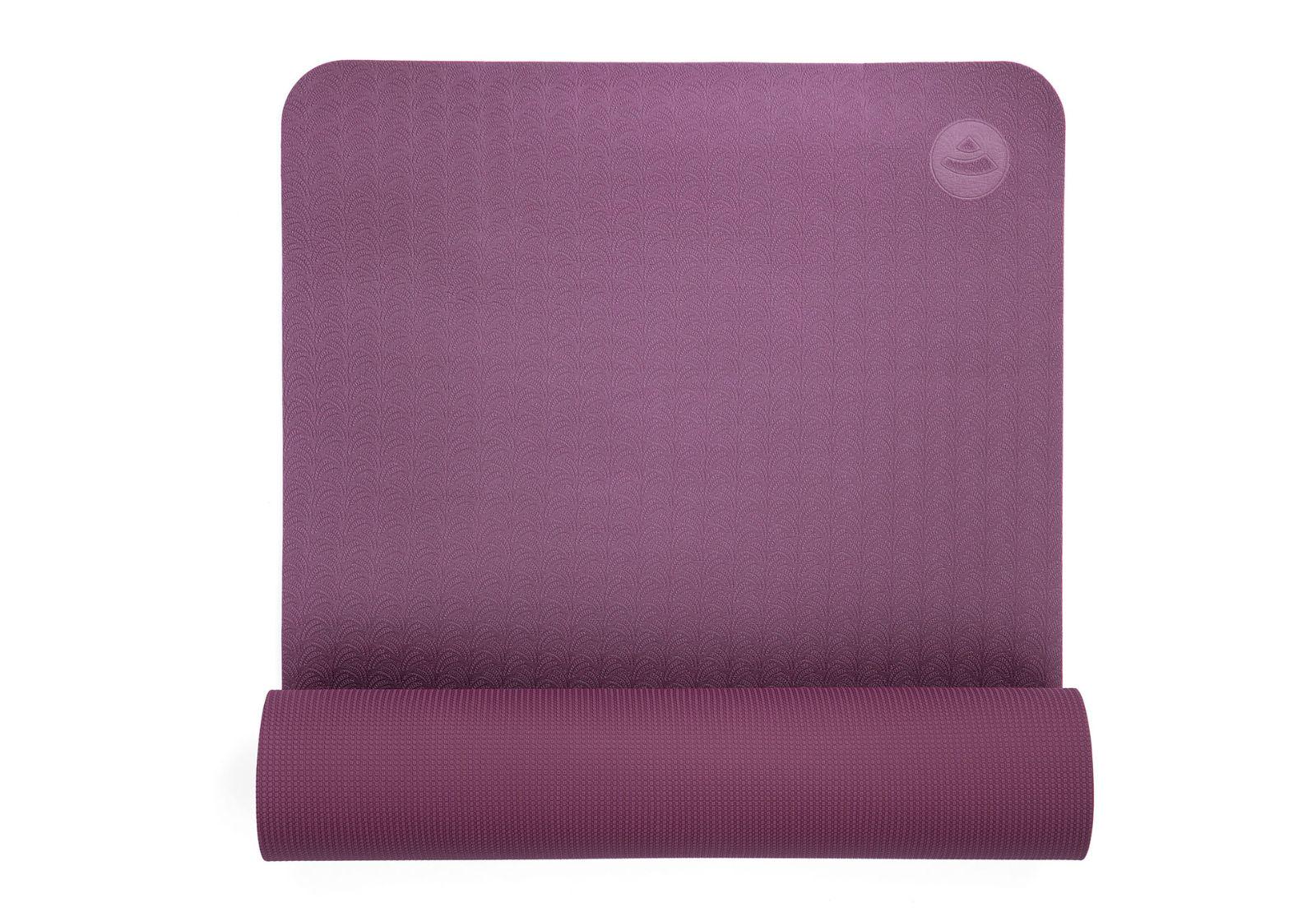 Коврик для йоги Bodhi Lotus Pro 183x60x0,6 см Баклажановый/Светло-баклажановый (942lpa)