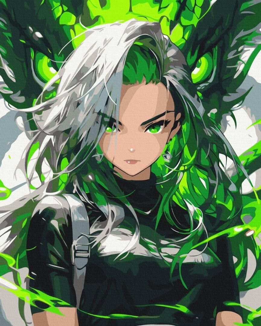 Картина по номерам BrushMe Душа дракона BS53822 с флуоресцентными красками 40х50 см (1982780685)