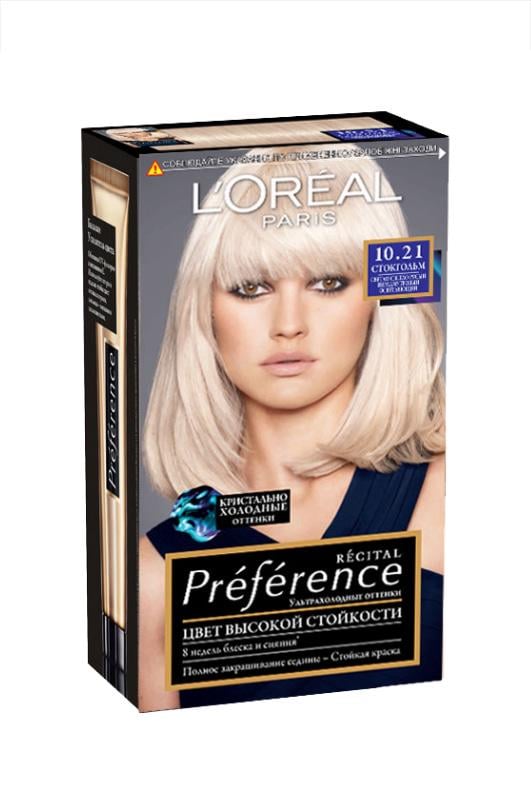 Фарба для волосся L'Oreal Paris Recital Preference 10,21 Світло-світло русявий перламутровий (2697)