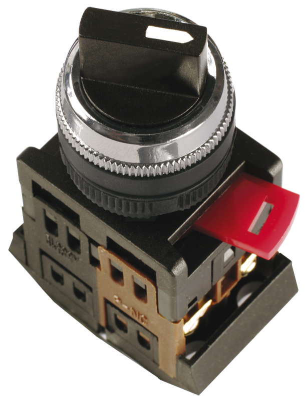 Перемикач I-O УЕК AC-22 1NO+1NC 22 мм 2 фіксованих положень Чорний (BSW10-AC-2-K02) Перемикач I-O УЕК AC-22 1NO+1NC 22 мм 2 фіксованих положень Чорний (BSW10-AC-2-K02)