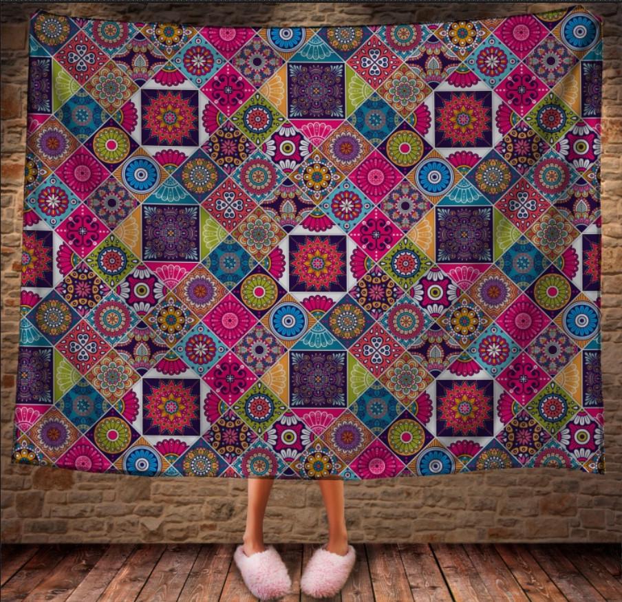 Плед с 3D принтом Печворк 150x200 см (epi_0965) Плед с 3D принтом Печворк 150x200 см (epi_0965)