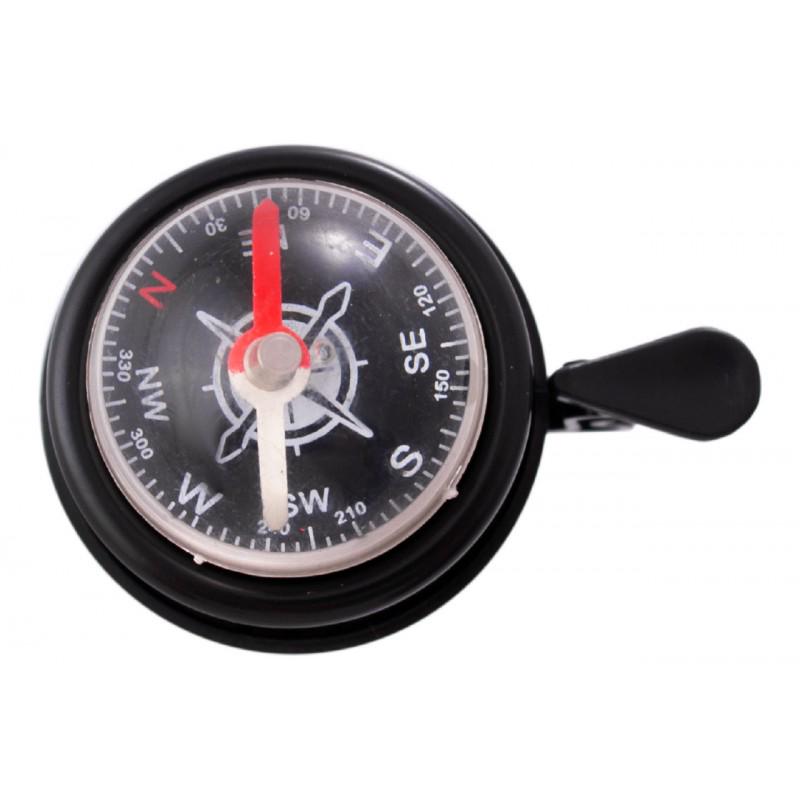 Звонок велосипедный Compass с ударным компасом Черный (26354608) - фото 2