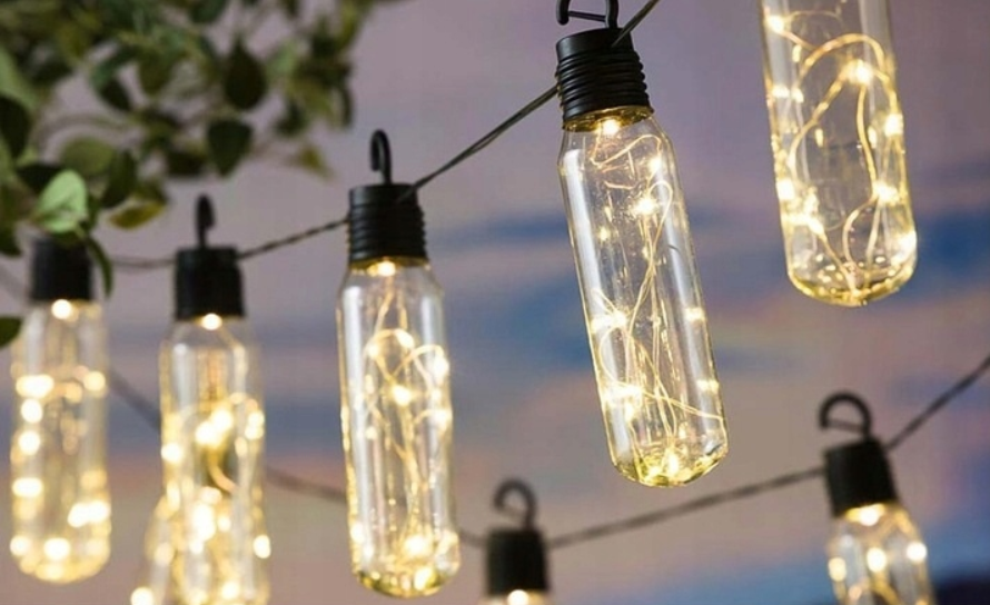 Гирлянда садовая GardenLine SOL3668 10 LED декоративная на солнечной батарее 3,8 м Теплый белый