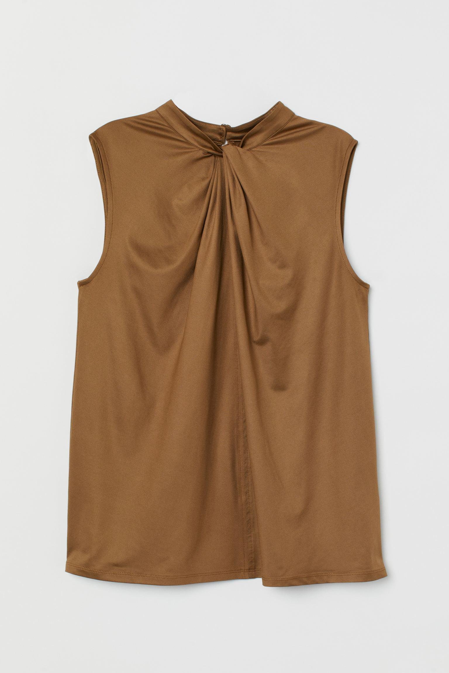 Блуза H&M XS Темно-коричневый (19048704341)