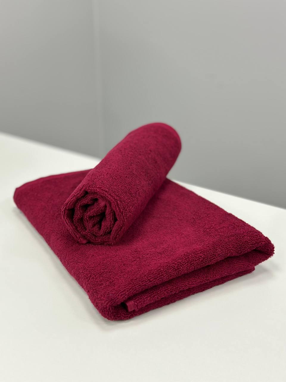 Комплект полотенец 50х90 см/70х140 см Бордовый