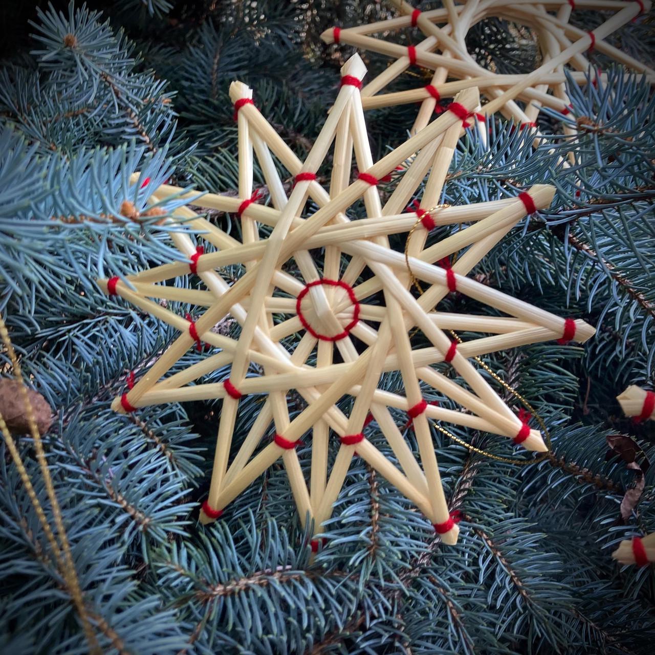 Игрушка елочная Звезда солома ручная работа 15 см (1974769952) - фото 4 Игрушка елочная Звезда солома ручная работа 15 см (1974769952) - фото 4