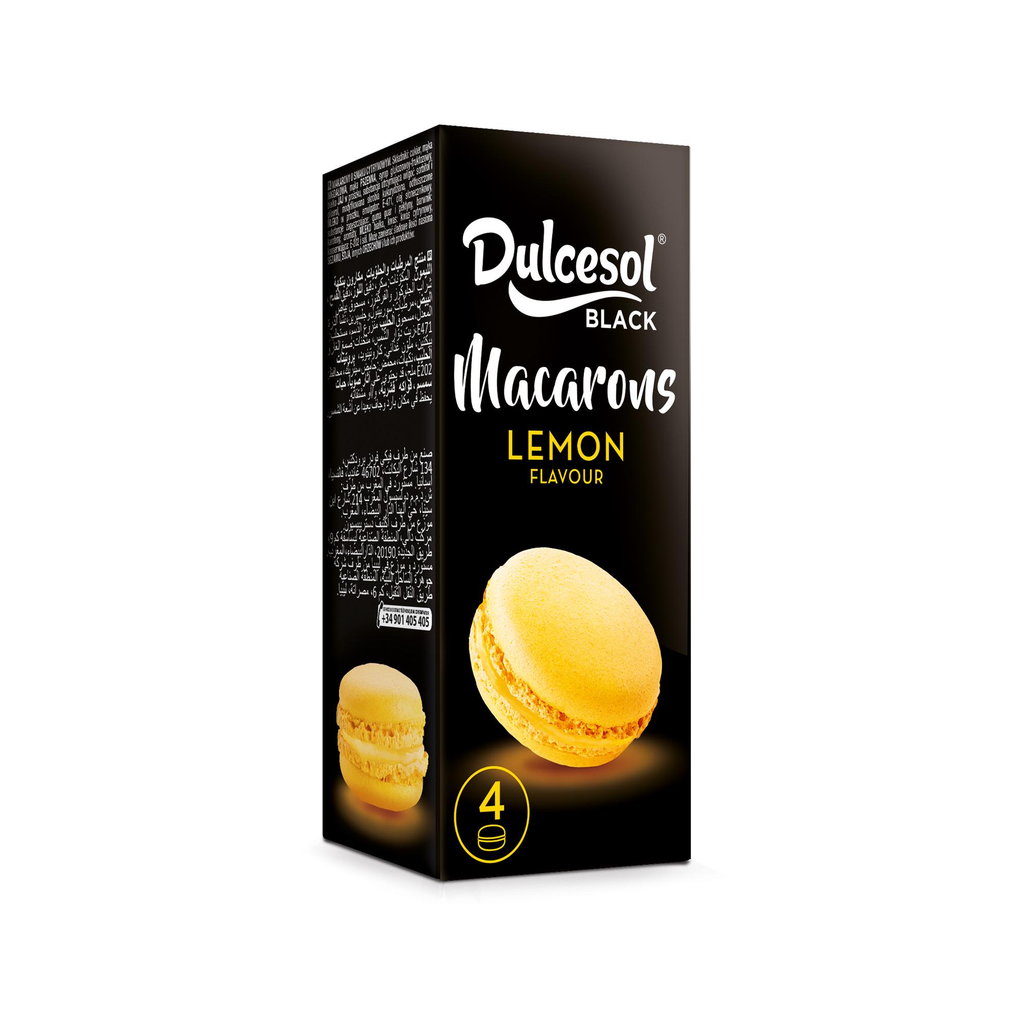 Макаруны Dulcesol Black Macarons с лимонным вкусом 80 г (19573691) Макаруны Dulcesol Black Macarons с лимонным вкусом 80 г (19573691)