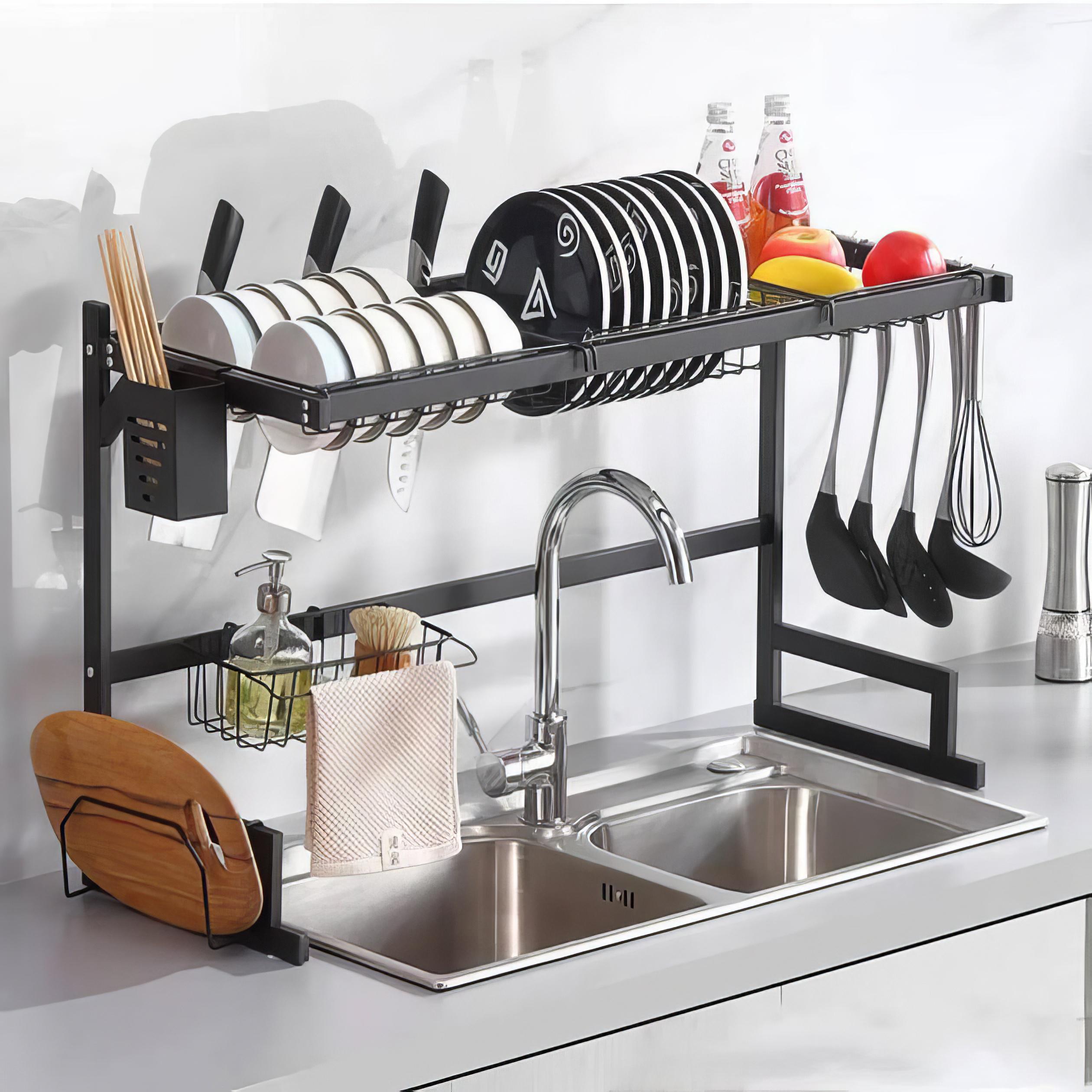Органайзер для сушки посуды KitchenRack 65 см Черный (25036829) Органайзер для сушки посуды KitchenRack 65 см Черный (25036829)