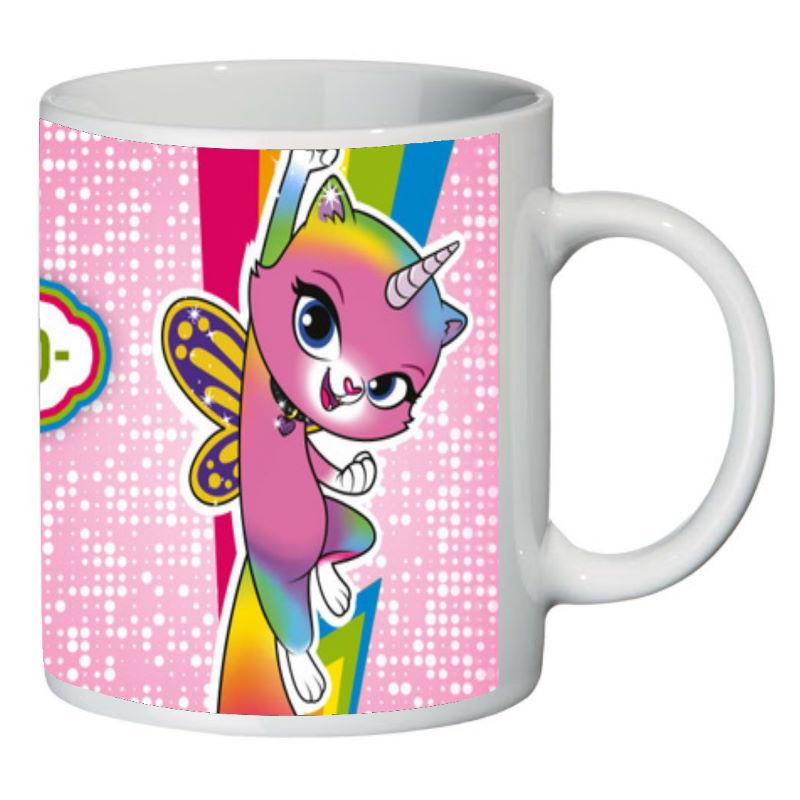 Кружка с принтом SuperCup Радужно бабочковая единорожная кошка (SC-Rainbow Butterfly Unicorn Kitty-005)