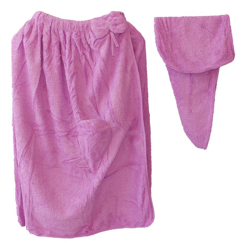 Комплект халат рушник і чалма мікрофібра (71046-Нов) - фото 1 Комплект халат рушник і чалма мікрофібра (71046-Нов) - фото 1