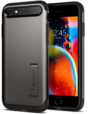 Чохол протиударний із підставкою Spigen Slim Armor ACS00887 для iPhone 7/8/SE SE 2 2020/2022 Gunmetal - фото 1