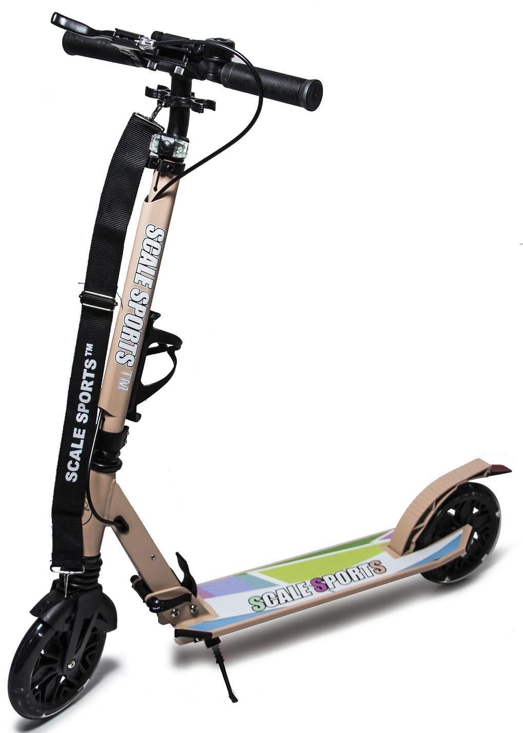 Самокат двухколесный Scale Sports колеса PU 180 мм 2 амортизатора/алюминиевая рама/дисковое тормозное устройство Beige (803436814)