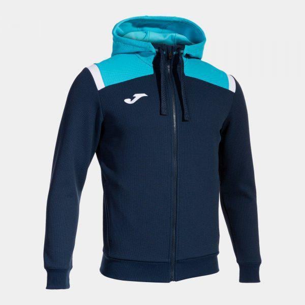 Олімпійка JOMA 103737.342 TOLEDO ZIP-UP HOODIE M Navy/Fluor turquoise (8445954635434)