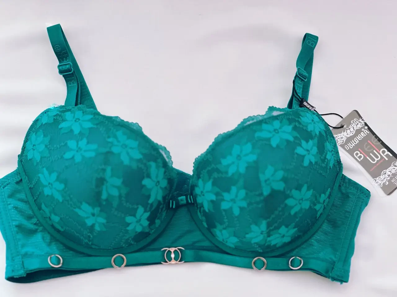 Бюстгальтер Biweier классический на косточках без Push-Up 85С Изумрудный (87412)