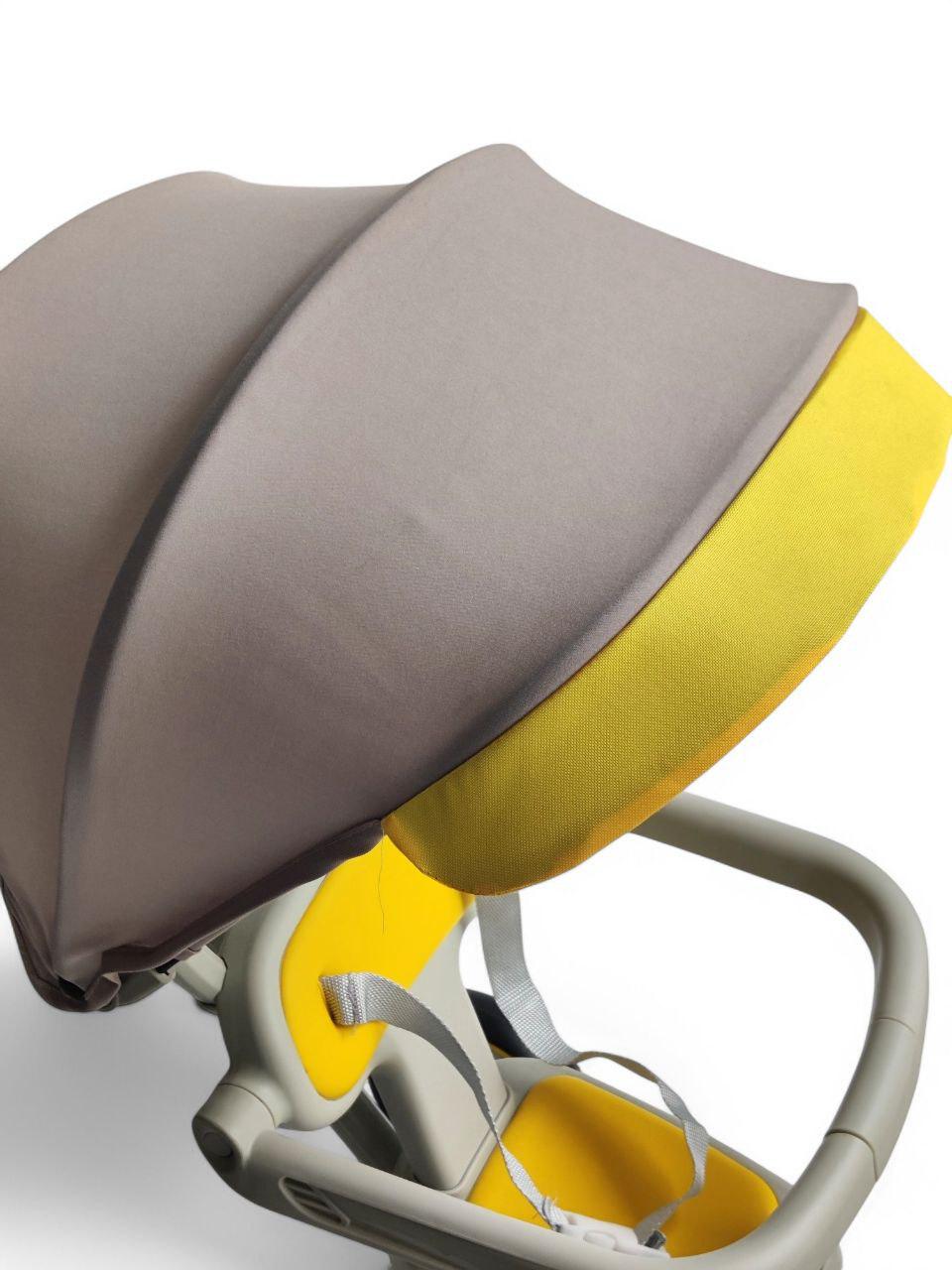 Дитячий велосипед з батьківською ручкою Mamma.Mia 105-2-1 триколісний складний до 60 кг Жовтий (105-2-1r-s) - фото 8