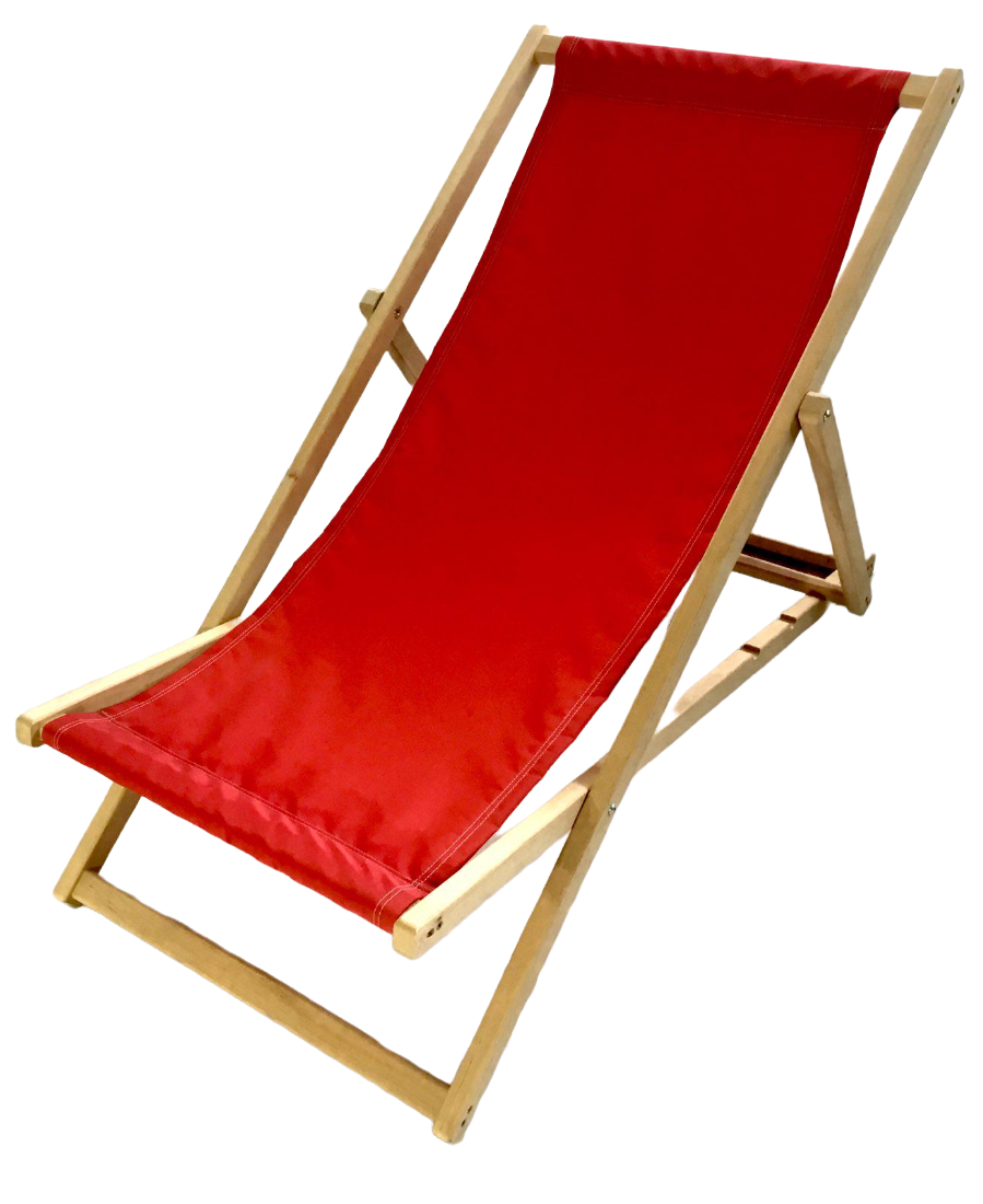 Шезлонг пляжный раскладной Dbm Wood 120х67х120 см Красный