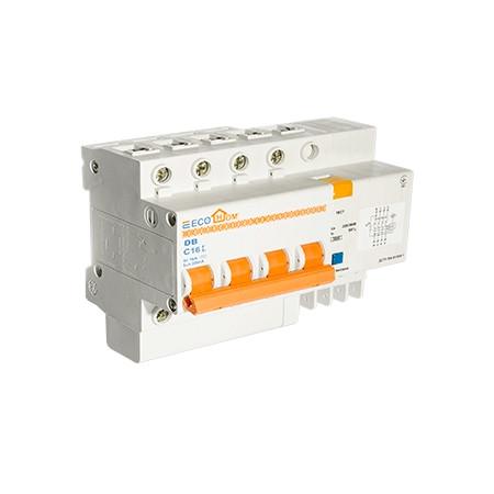 Дифавтомат ECOHOME ECO 4p 16A/30 мА/3kA тип C ECO030020001 (70656) - фото 3
