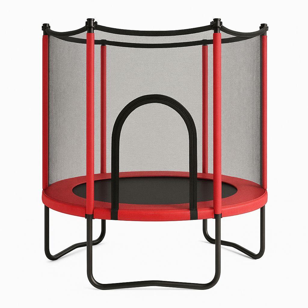 Батут FitToSky з сіткою 152 см Червоний