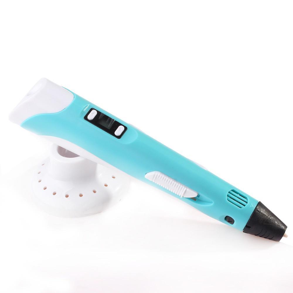 Ручка 3D для рисования и творчества c LCD дисплеем Blue (23250494)