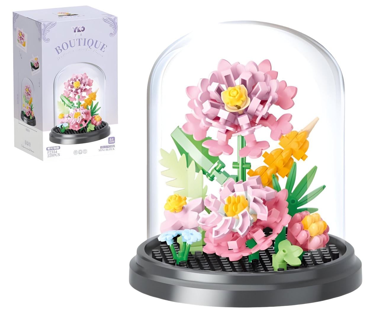3D конструктор Цветочная сказка под колбой 229 дет. (2334-P)