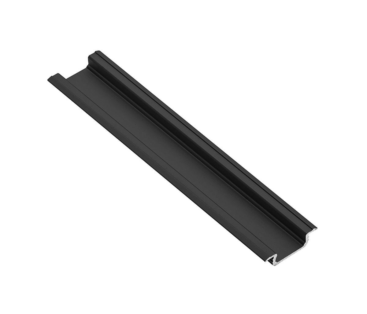 Профиль алюминиевый GTV GLAX врезной с флянцем 2 м Черный матовый (27771195)