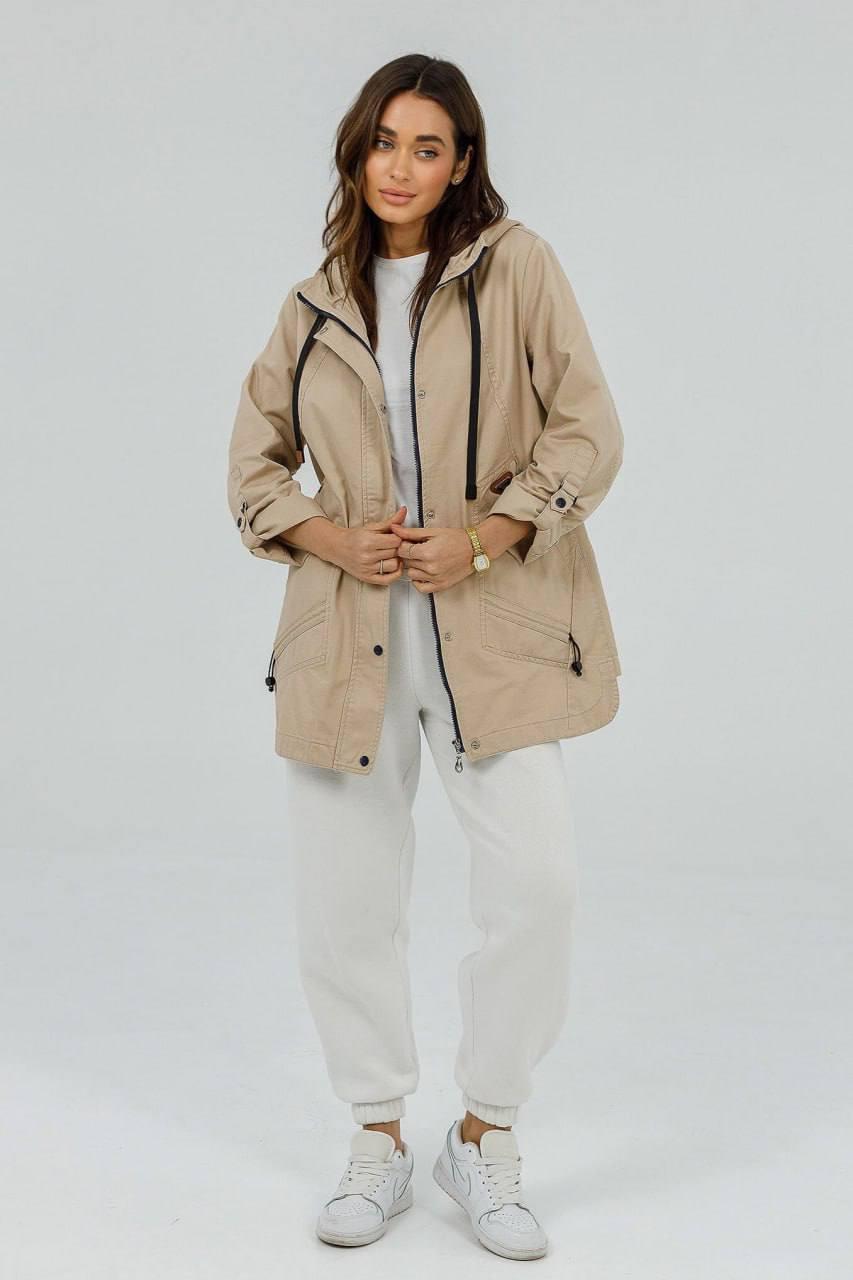 Вітровка жіноча 7XL Бежевий (349a/7XL) - фото 2