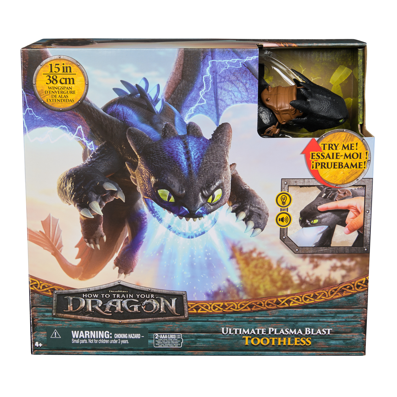 Интерактивная игрушка Dreamworks How to Train Your Dragon Action Figure Ultimate Plasma Blast Toothless (2642345952)