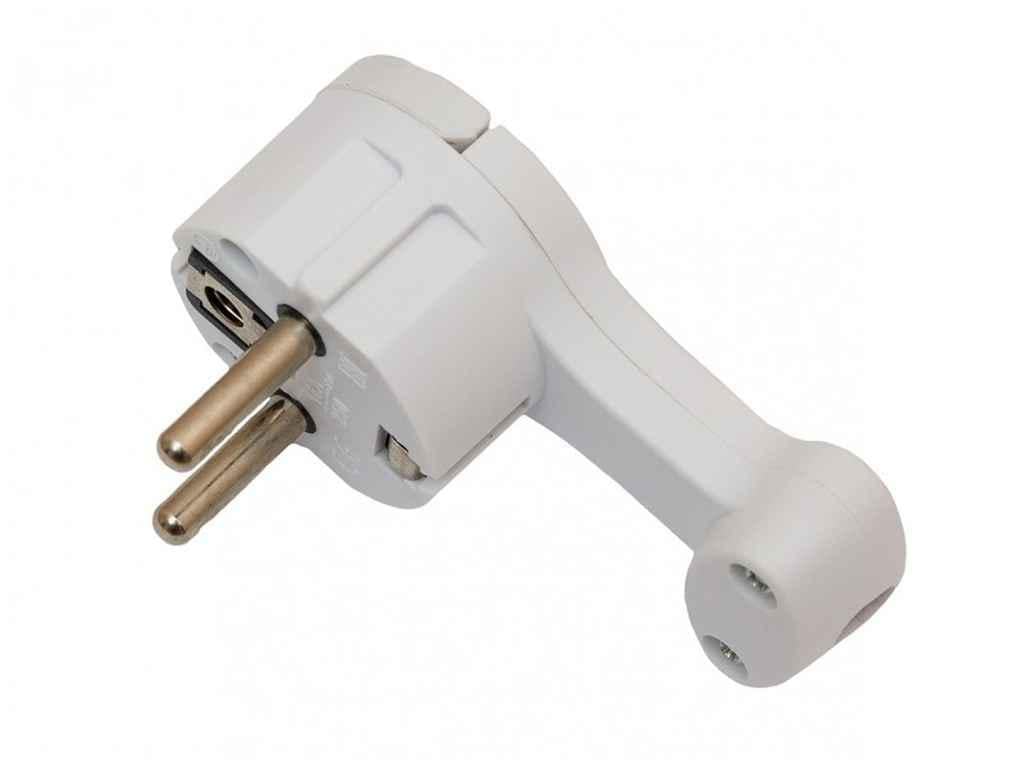 Вилка Luxel 1034 кутова плоска з заземленням (1017643) Вилка Luxel 1034 кутова плоска з заземленням (1017643)