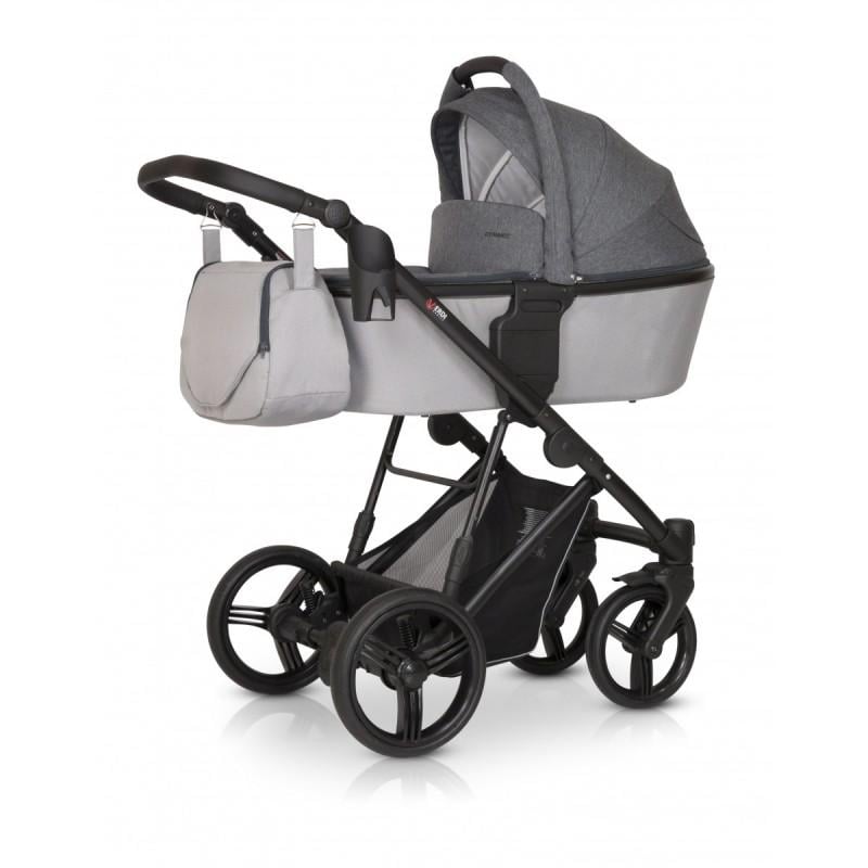 Коляска Verdi Dynamic универсальная 3в1 с дождевиком и сумкой Серый/Светло-серый
