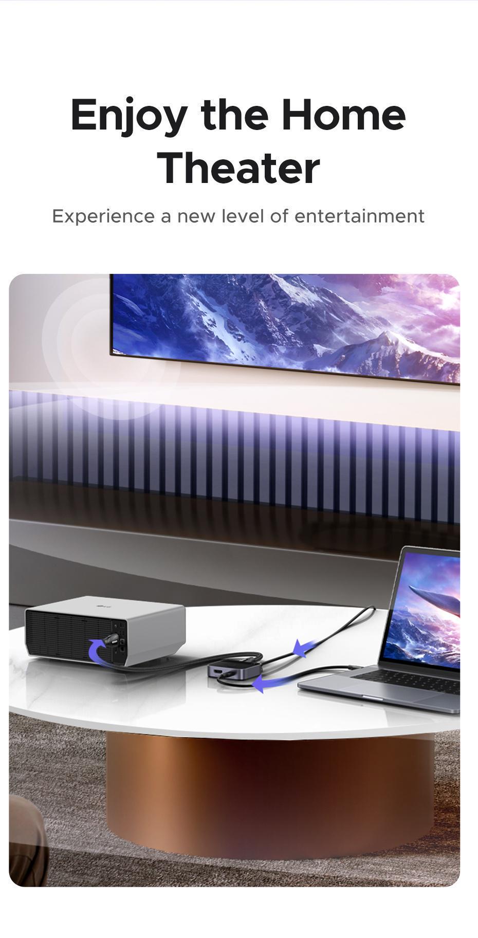 Перемикач HDMI USB-C Ugreen 4K 60Hz HDR (55452) - фото 8 Перемикач HDMI USB-C Ugreen 4K 60Hz HDR (55452) - фото 8