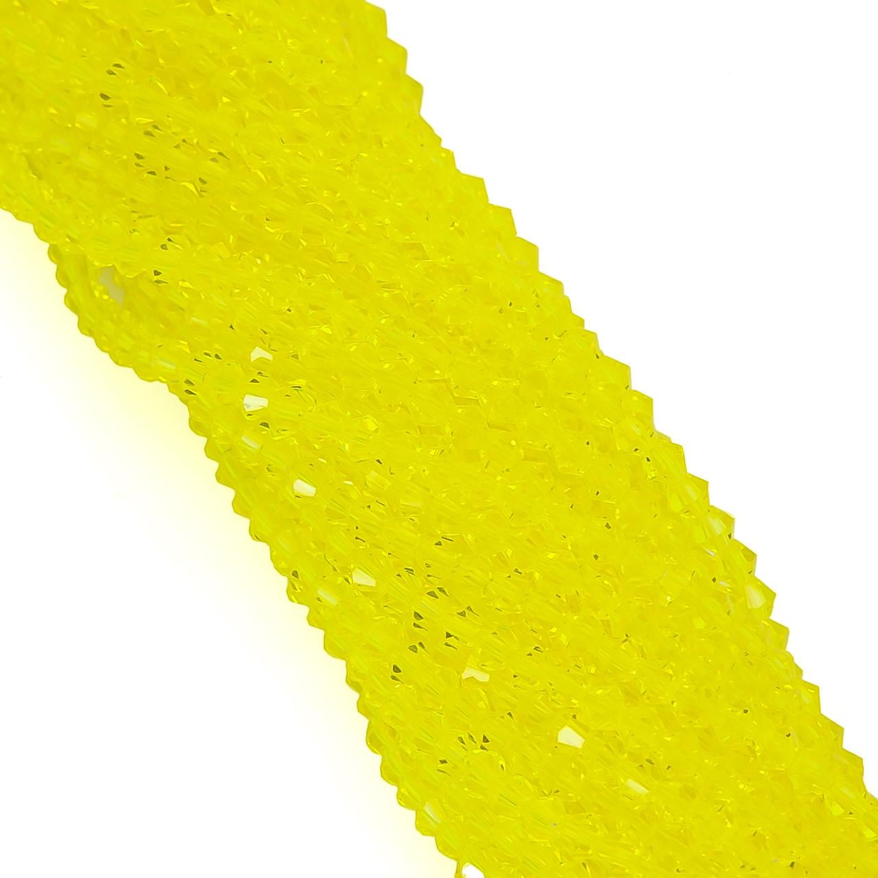 Бусины хрустальные Биконус 3,5х3,2 мм 125 шт. Цитрин (БИ0003к17)