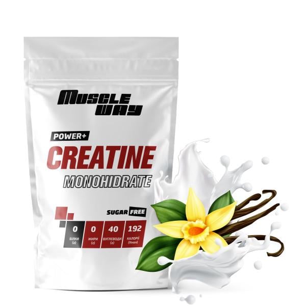 Креатин моногидрат MuscleWay Creatine Monohidrate 99,9% на 100 порций 500 г Ваниль (21-125-cre-mw-rs500.8)