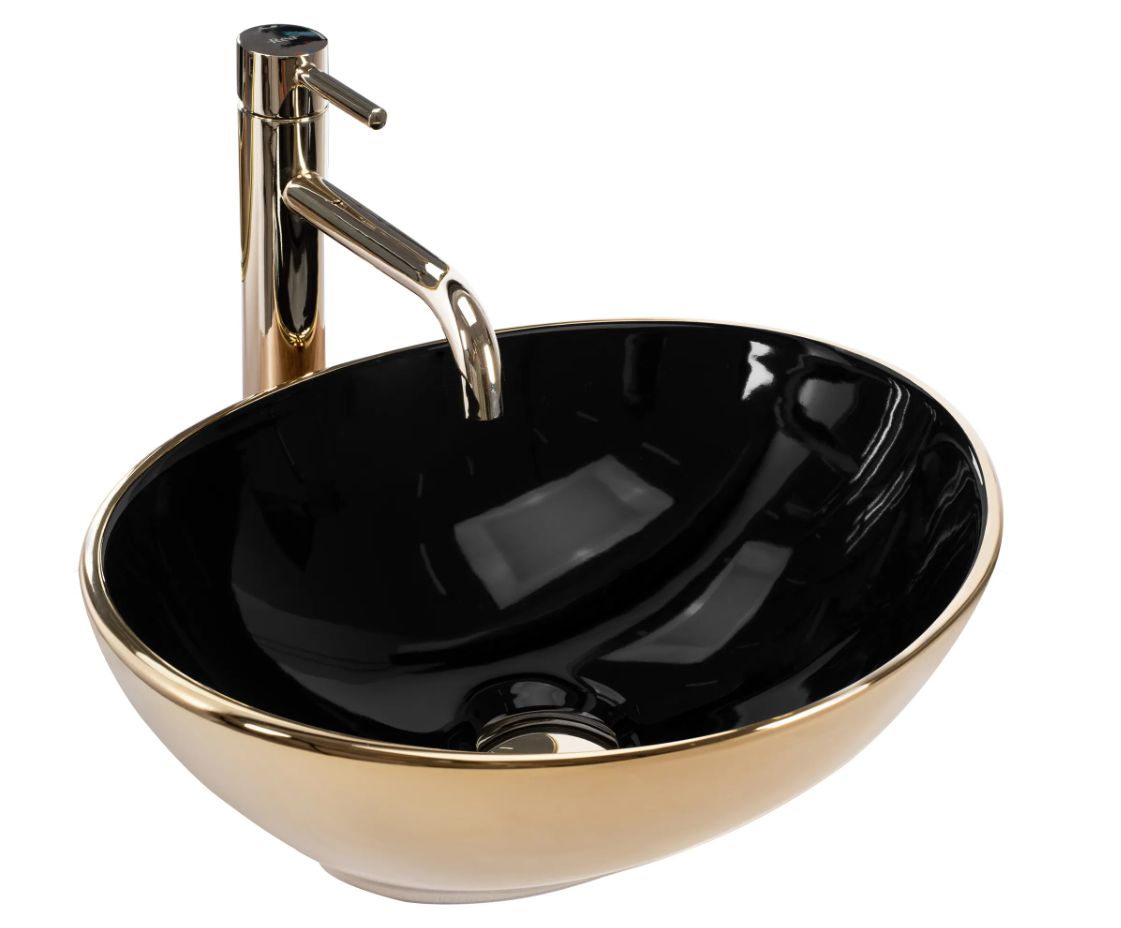 Умывальник накладной Rea SOFIA Gold/Black (2808389733)