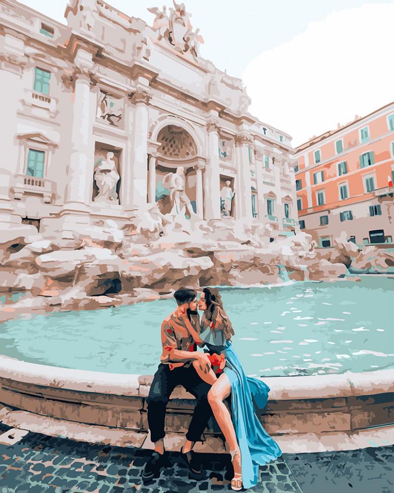 Картина по номерам Brushme Пара у фонтана (GX25411)