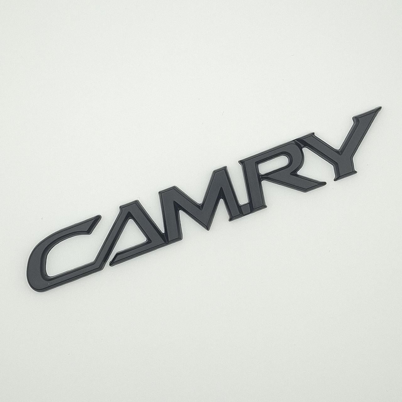 Эмблема надпись Camry Toyota металл 13,8х1,9 см Черный матовый (2618944485)