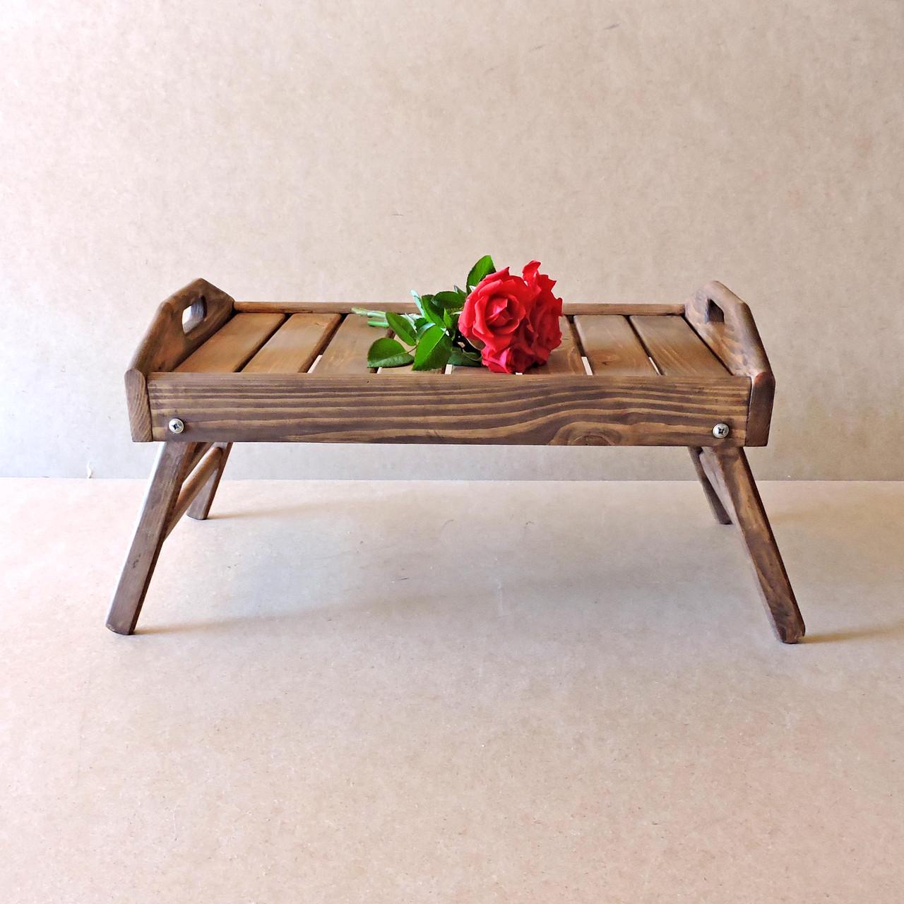 Столик-піднос для сніданку з дерева Аляска Капучино (СТП-001709) - фото 2