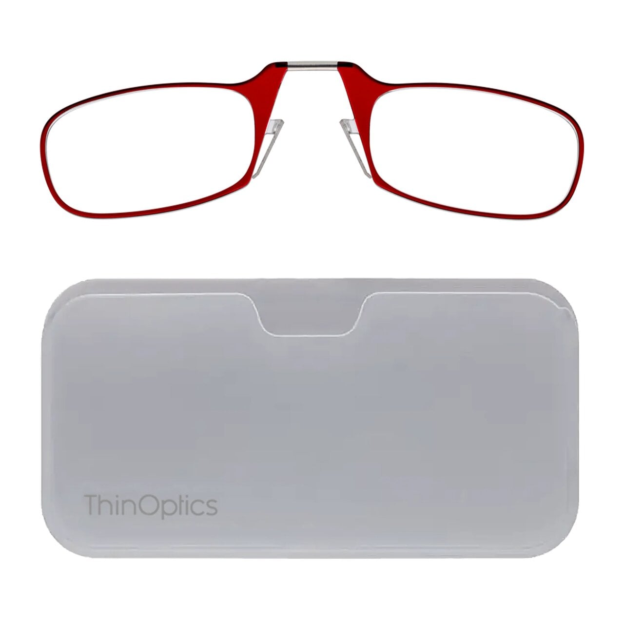 Очки для чтения Thinoptics с классическим белым чехлом/диоптрий '+1,00 Красный (1.0REDWUP)
