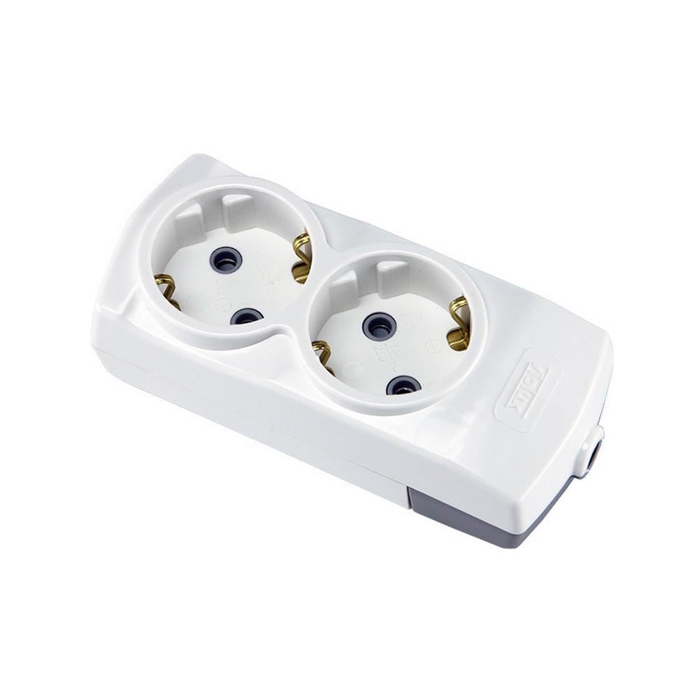 Колодка двомісна Violux з заземленням (910190)