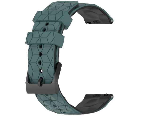 Ремінець силіконовий Structural Rhombus для смарт-годинників Amazfit Balance/Balance 2 22 мм Чорно-нефритовий (49595)