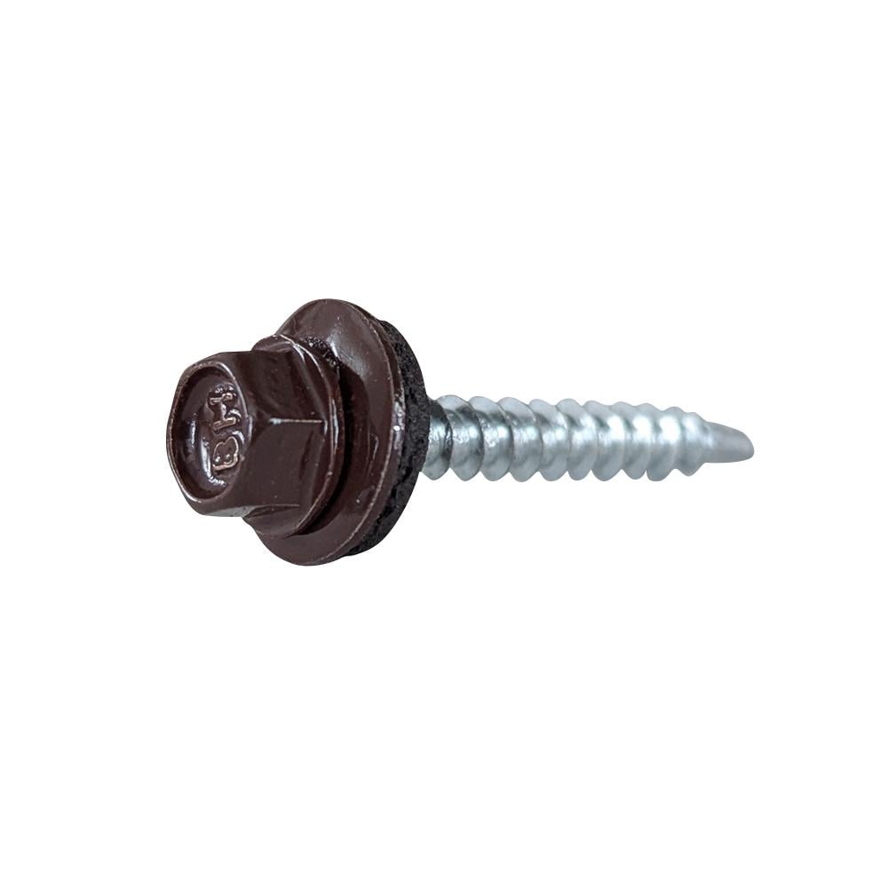 Саморіз покрівельний по дереву INFO-GLOBAL 4,80х35 мм з гумовою шайбою EPDM RAL 8017 Коричневий (31945561)