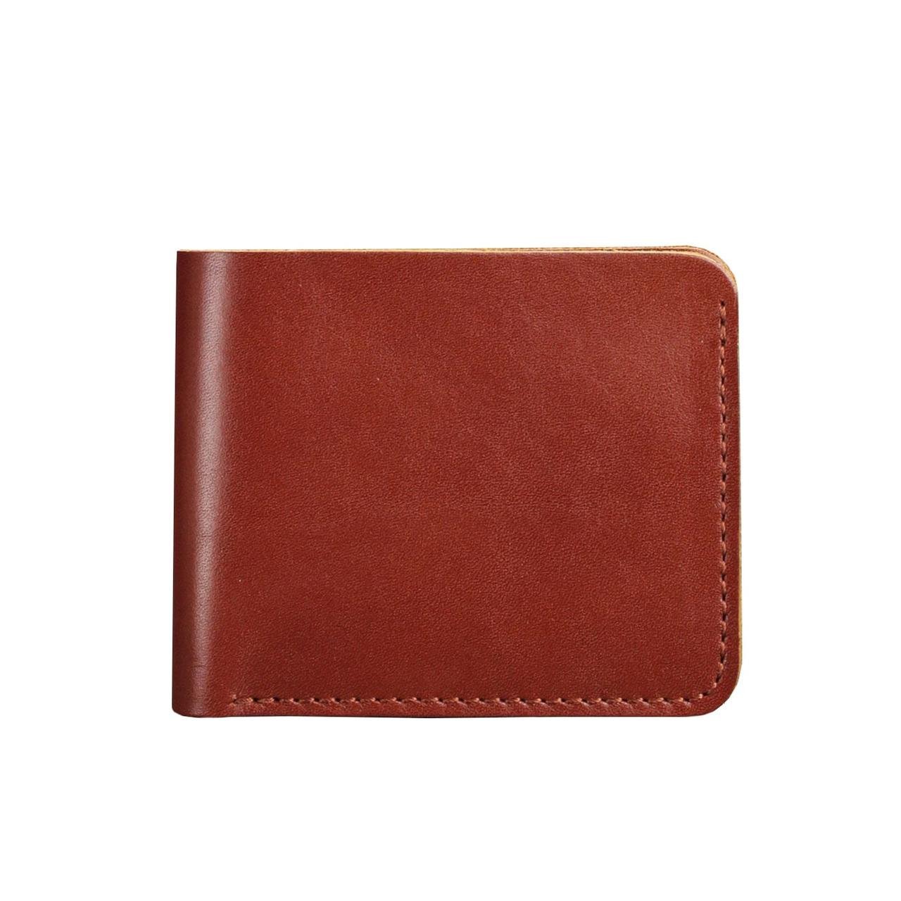 Портмоне мужское кожаное 4.1 4 кармана Светло-коричневый (A-026309)