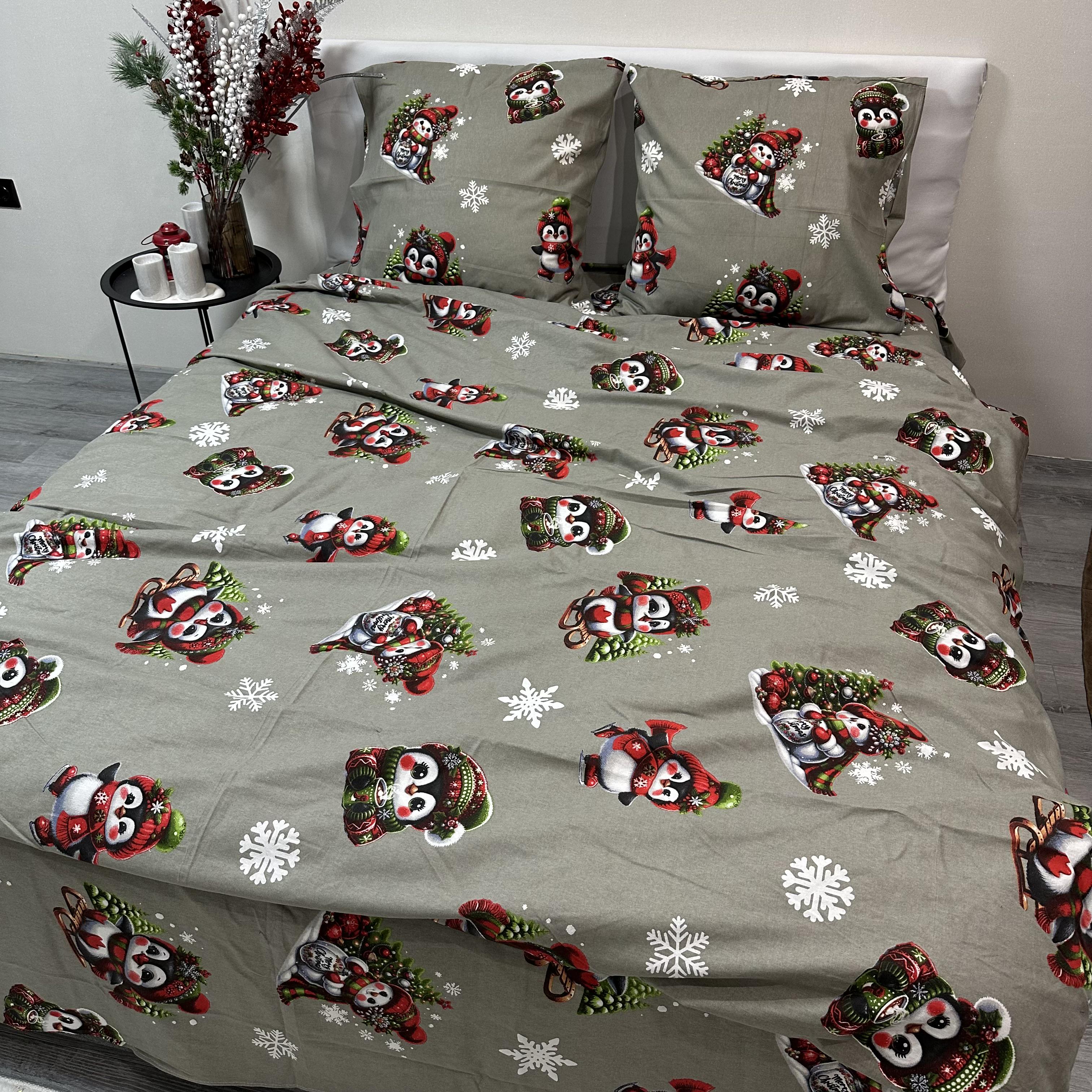 Комплект постільної білизни байкова Зимовий євро Хакі (байка 4-3) - фото 7 Комплект постільної білизни байкова Зимовий євро Хакі (байка 4-3) - фото 7