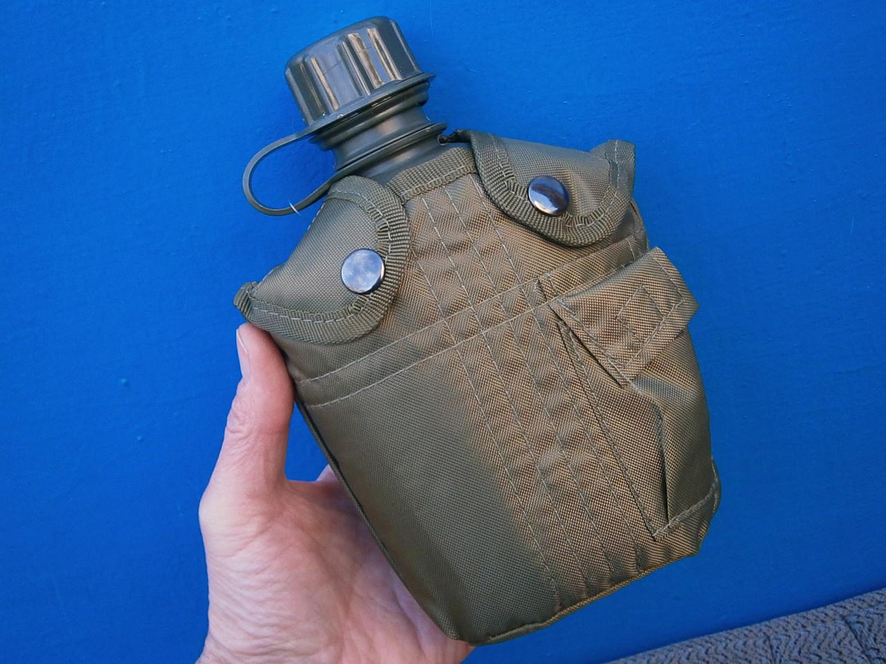 Фляга армейская US Army bottle пластиковая в чехле MiL-tec 1 л Олива (1653447389) - фото 2