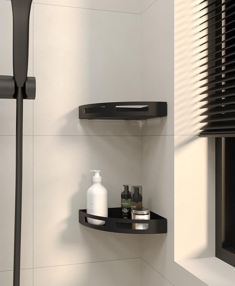 Полиця у ванну кімнату кутова NC Home Corner Чорний (23374222) - фото 3 Полиця у ванну кімнату кутова NC Home Corner Чорний (23374222) - фото 3