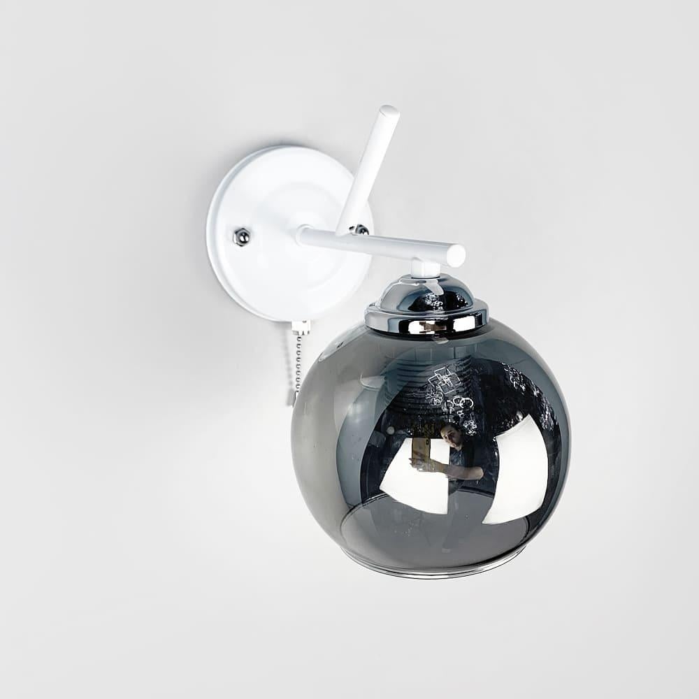 Бра с выключателем Белый/Графит (W 088N/1 WT-G)