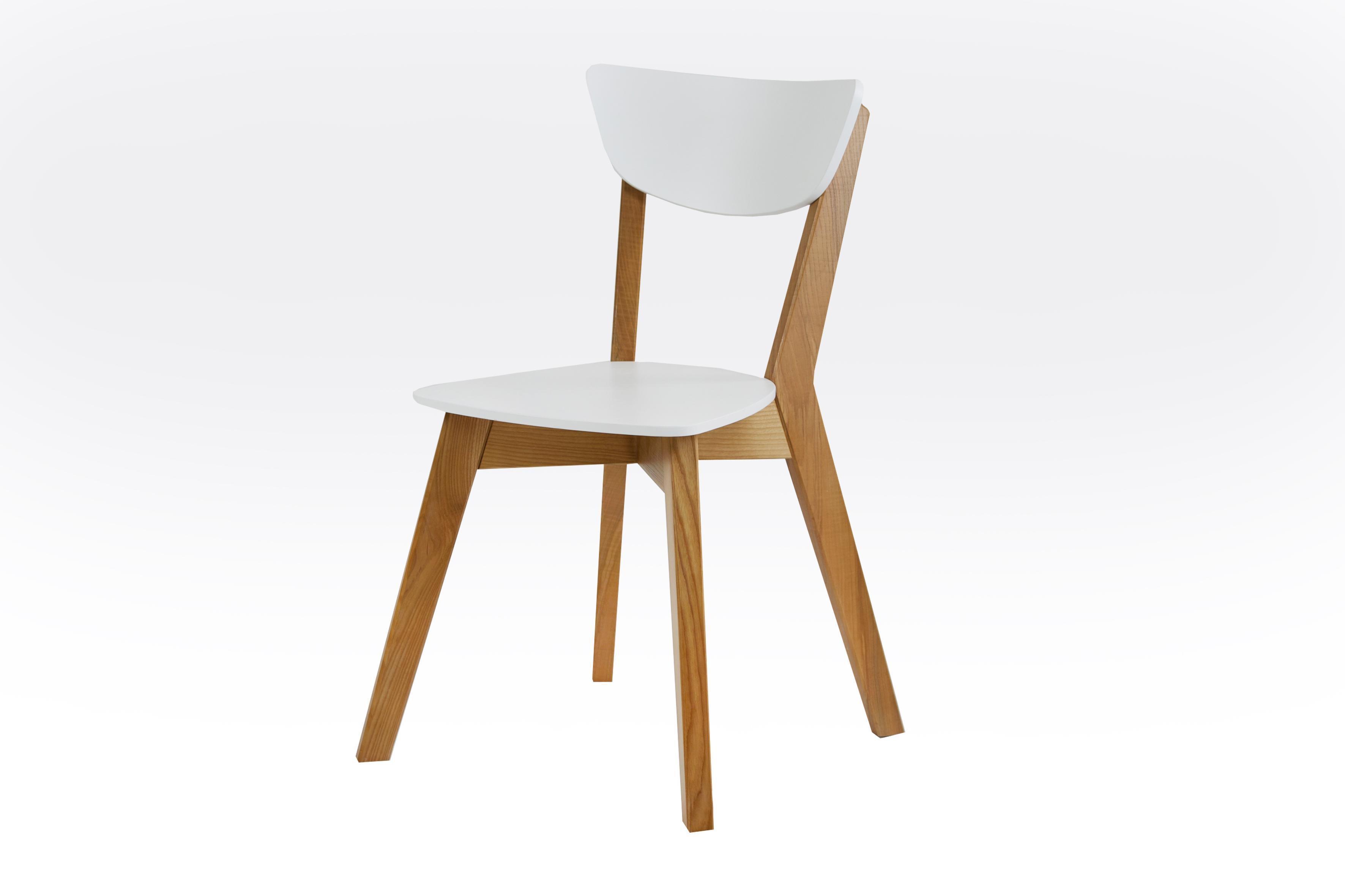 Стул для кухни и гостиной Лофт Рондо 470х820х465 мм Дуб/Белый (GAА0039315)